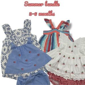 Janie and Jack Blue and White Kids Matching Set